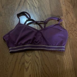 Purple sports bra